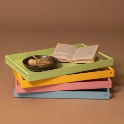 Plateau de service en acier mango lassi 45x30x4cm Dava - Metallbude