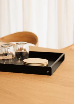 Plateau de service en acier noir 45x30x4cm Dava - Metallbude