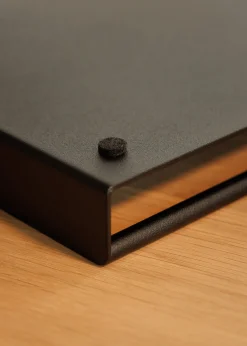 Plateau de service en acier noir 45x30x4cm Dava - Metallbude