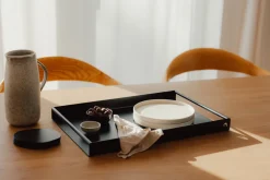 Plateau de service en acier noir 45x30x4cm Dava - Metallbude