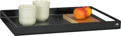 Plateau de service en acier noir 45x30x4cm Dava - Metallbude