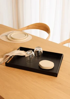 Plateau de service en acier noir 45x30x4cm Dava - Metallbude