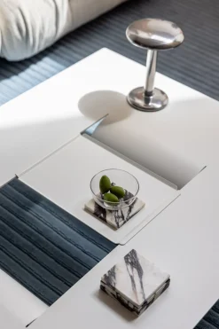 Plateau en acier blanc 34x24cm Cut X - Metallbude
