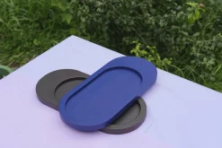 Plateau en bois bleu 32 x 15 cm Tenu - Noo.ma