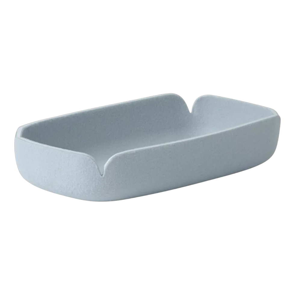 Plateau en fibres recyclées bleu clair 28x15,5cm Restore - Muuto