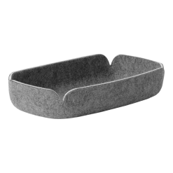 Plateau en fibres recyclées gris 28x15,5cm Restore - Muuto