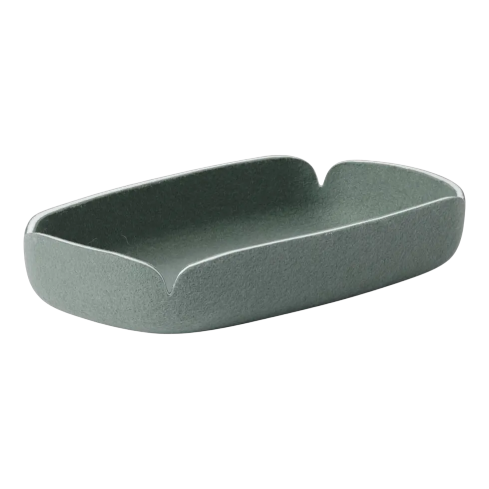 Plateau en fibres recyclées vert dusty 28x15,5cm Restore - Muuto