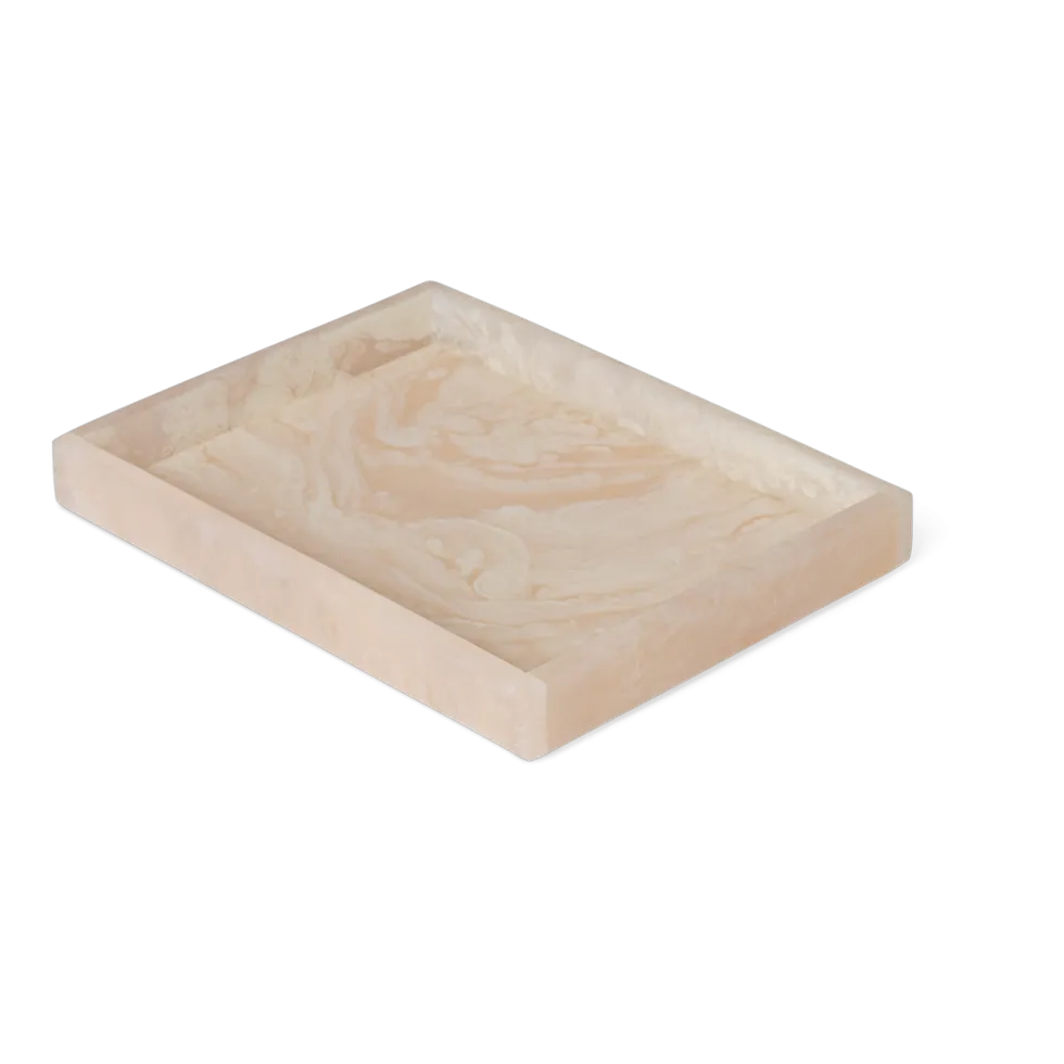 Plateau en résine rose 15x10x2,5cm Mist - Ferm living