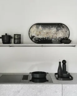 Plateau en verre Black Organic 71 x 36 cm - Ethnicraft Accessories