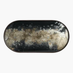 Plateau en verre Black Organic 71 x 36 cm - Ethnicraft Accessories