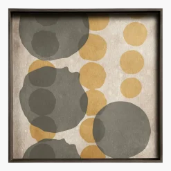 Plateau en verre Layered Dots cannelle 51 x 51 cm - Ethnicraft Accessories