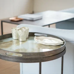 Plateau en verre organique Mist Gold S - Ethnicraft Accessories