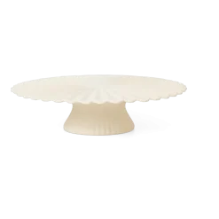 Plateau à gâteaux en grès blanc cassé 31x8cm Fountain - Ferm Living