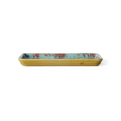 Plateau rectangulaire en grès bleu 7,7x18x2cm Vaisselle 70s - HKLiving