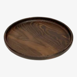 Plateau rond en bois de frêne carbonisé "pur" 29 cm - Serax