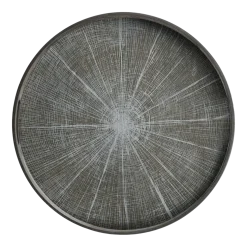 Plateau rond en bois et sérigraphié 48 cm Slice - Ethnicraft Accessories