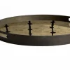Plateau rond en miroir Brown Dots - Ethnicraft Accessories