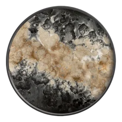 Plateau rond en verre noir 48 cm Organic - Ethnicraft Accessories