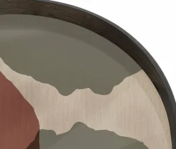 Plateau rond en verre Overlapping Dots L - Ethnicraft Accessories