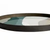 Plateau rond en verre Slate Wabi Sabi L - Ethnicraft Accessories