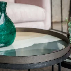 Plateau rond en verre Slate Wabi Sabi L - Ethnicraft Accessories