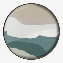 Plateau rond en verre Slate Wabi Sabi L - Ethnicraft Accessories