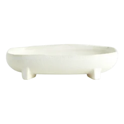 Plat en céramique blanc S Pemba - Nordal