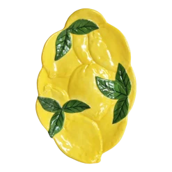 Plat en dolomite à motifs citrons - &Klevering