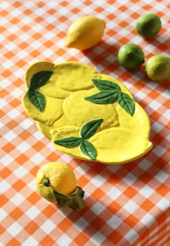 Plat en dolomite à motifs citrons - &Klevering