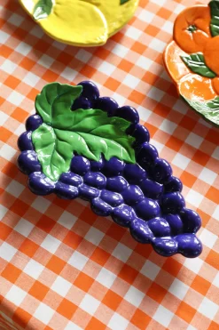 Plat en dolomite à motifs oranges - &Klevering