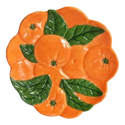 Plat en dolomite à motifs oranges - &Klevering