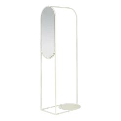 Portant avec miroir en métal blanc Archie - Broste Copenhagen
