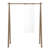 Portant avec miroir en pin foncé laqué 74 x 150 x 177 cm Hongi - Karup Design