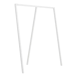 Portant à trois piliers en acier blanc 130cm Loop Stand Wardrobe - Hay