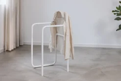 Portant à vêtements en acier blanc 89,5x42,5cm James - Metallbude