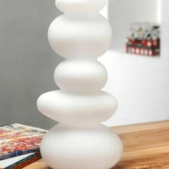 Porte-bougeoir blanc Cairn - Nude Glass