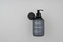 Porte bouteille de savon simple en métal massif noir 14 cm - Buster+Punch