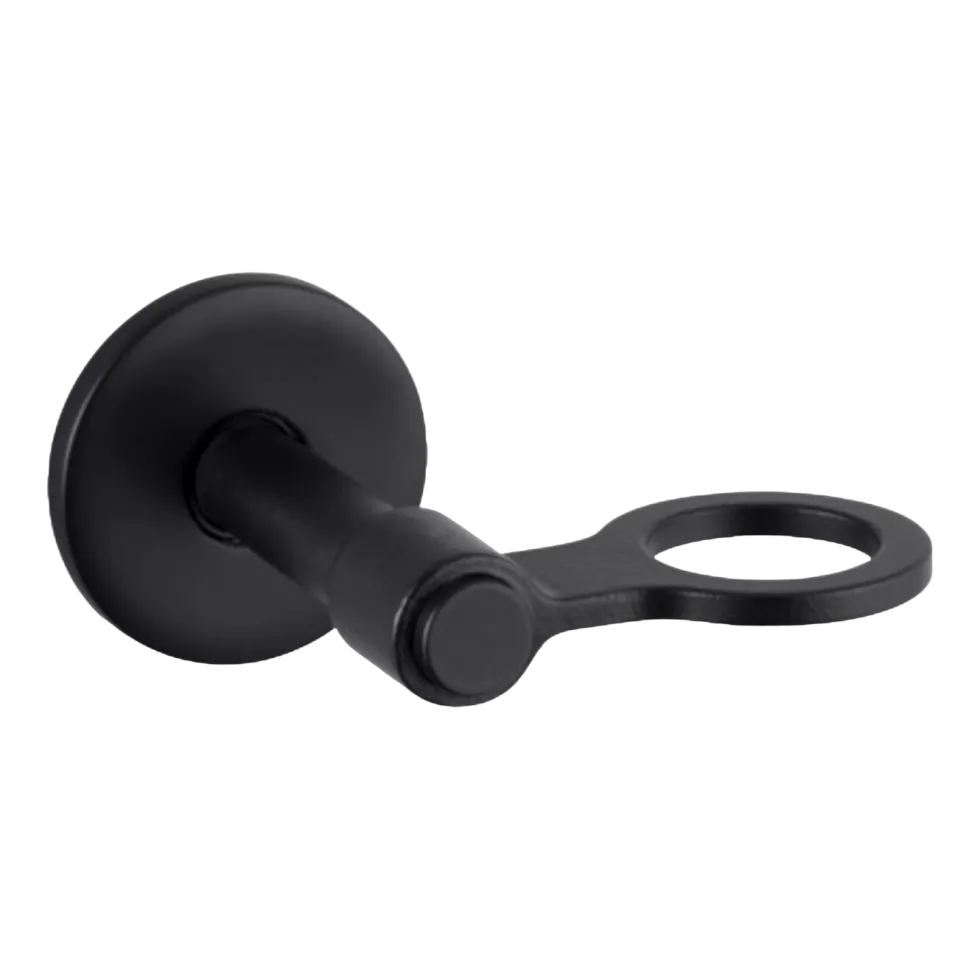 Porte bouteille de savon simple en métal massif noir 14 cm - Buster+Punch