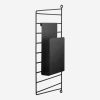 Porte magazine 5x27x17cm en acier noir (sans montant) - String furniture