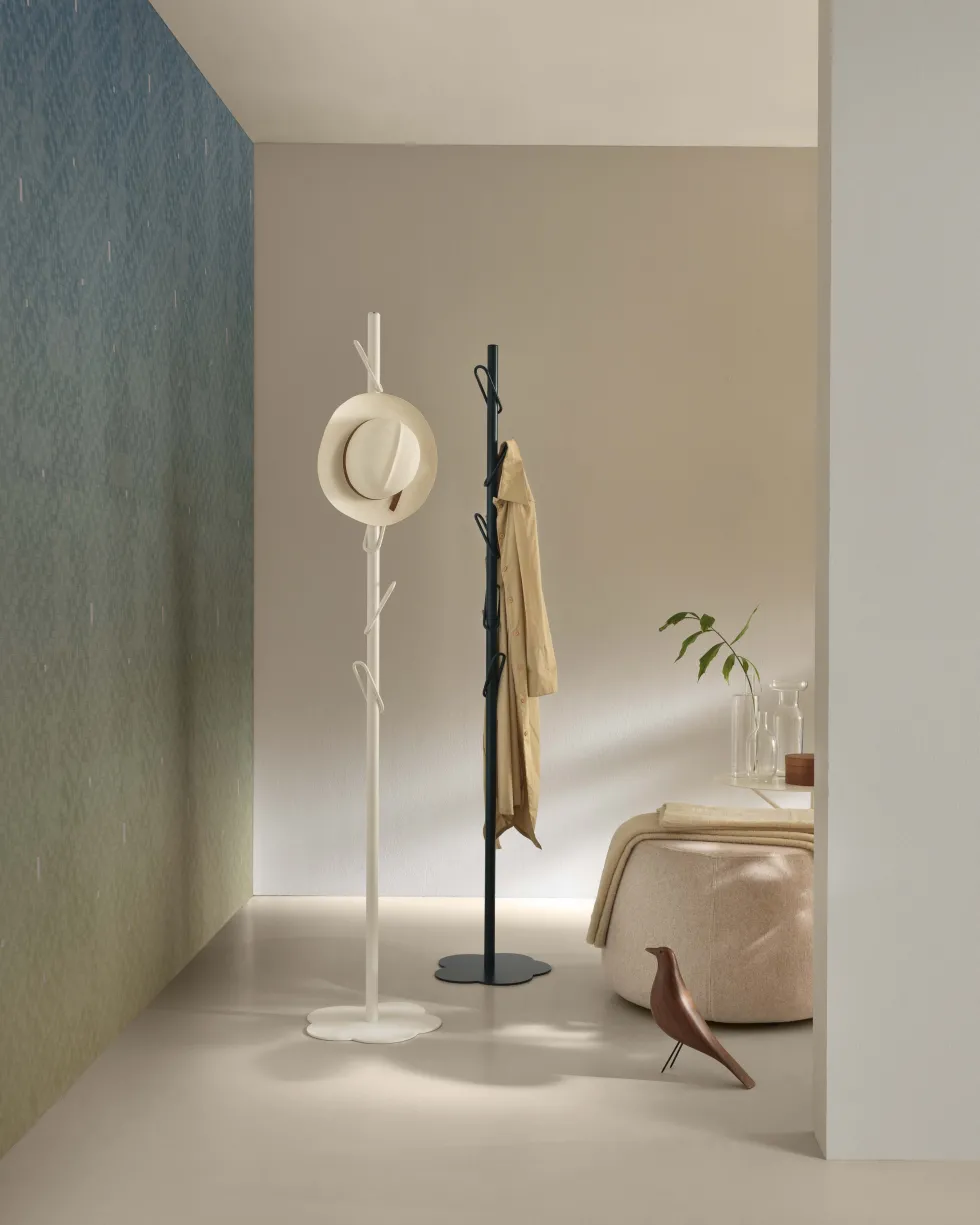 Porte-manteau en acier blanc Myflower - Meme Design