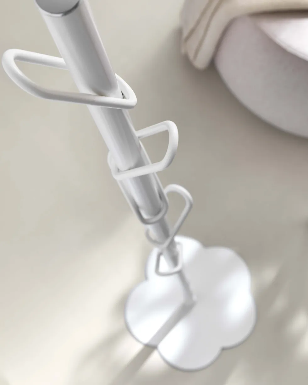 Porte-manteau en acier blanc Myflower - Meme Design