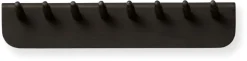 Porte-manteau en chêne massif noir 40cm Echo - Form & Refine
