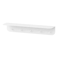 Porte-manteau mural en acier blanc 5 crochets 60x15,5x10,5cm Malou - Metallbude