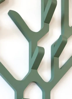 Porte-manteau mural en bois de chêne peint vert sauge 57 x 7,3 x 68 cm Ambroise - Hartô