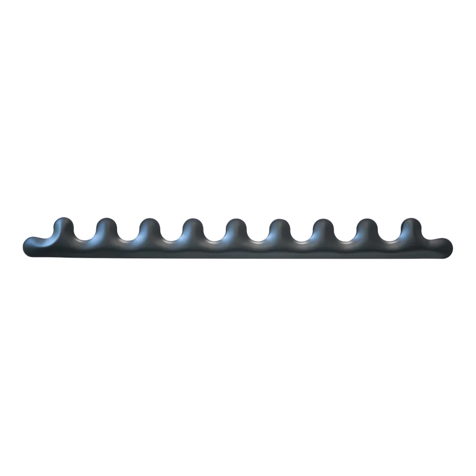 Porte-manteaux en acier graphite mat Kamm 9 - Zieta