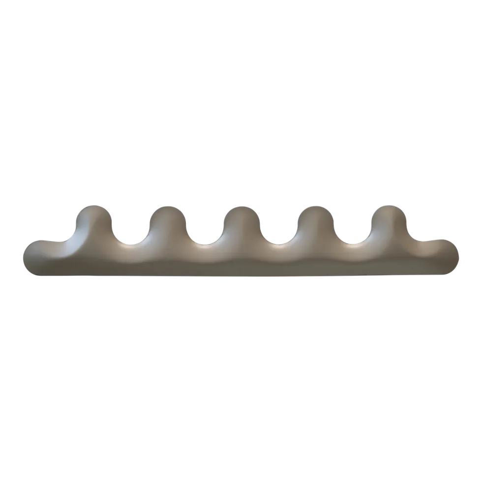 Porte-manteaux en acier gris beige mat Kamm 5 - Zieta