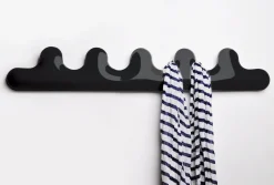 Porte-manteaux en acier noir Kamm 9 - Zieta