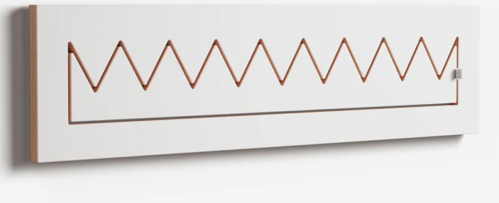 Porte-manteaux en bouleau teinté blanc 80x20cm Fläpps Crownhäng - Ambivalenz