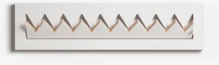 Porte-manteaux en bouleau teinté blanc 80x20cm Fläpps Crownhäng - Ambivalenz