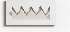 Porte-manteaux en bouleau teinté blanc 40x20cm Fläpps Crownhäng - Ambivalenz